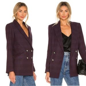 Veronica Beard Purple Plaid Blazer